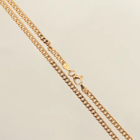 Kedja Pansar, längd 52cm, bredd 2,8mm, GHA, 18K  Vikt: 6,3 g