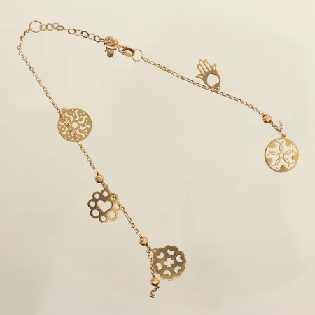 Armband, längd 20,5cm, bredd 1mm, defekt, av, 18K  Vikt: 2,3 g