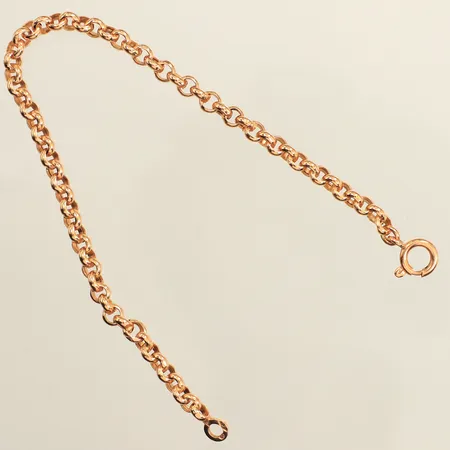Armband Ärtlänk, längd 18cm, bredd 4mm, 18K Vikt: 3,7 g