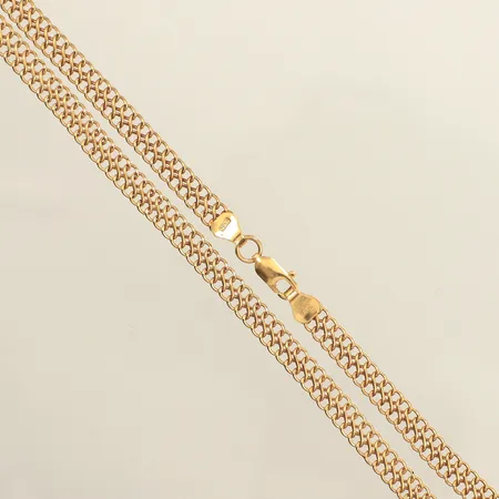 Kedja, längd 42cm, bredd 5mm, 18K  Vikt: 5,9 g