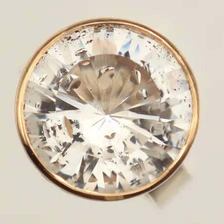Ring, fasettslipad bergkristall, Stigbert, Heribert Engelbert, Stockholm år 1967, förgylld dekor, silver Vikt: 13,2 g