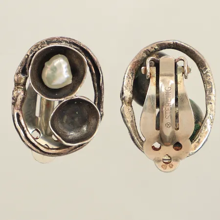 Ett par örhängen, defekta, 925/1000 silver Vikt: 7,6 g