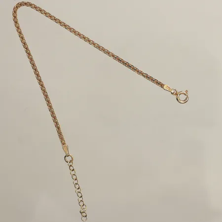 Armband X-länk, längd 17-20cm, bredd ca 2mm, ojämn länk, förgylld, Guldfynd, 925/1000 silver Vikt: 1,8 g