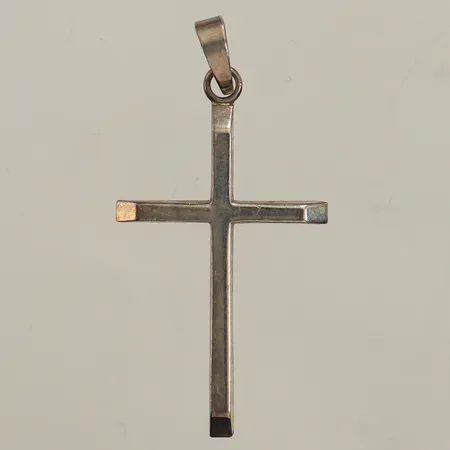 Hänge kors, längd inkl ögla ca 38mm, bredd ca 2-19mm, 830/1000 silver  Vikt: 1,9 g