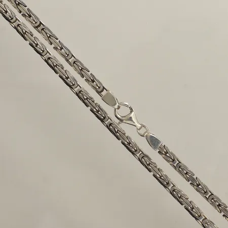 Kedja slipad Kejsar, ca 60cm, bredd ca 3,9mm, 925/1000 silver Vikt: 49,3 g