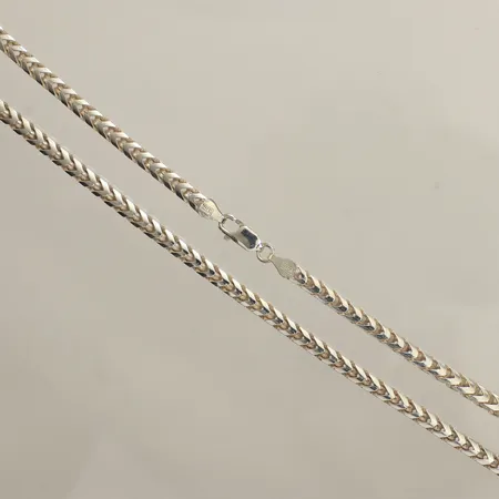 Kedja Pansar ca 55cm, bredd ca 3,7mm, 925/1000 silver Vikt: 37,7 g