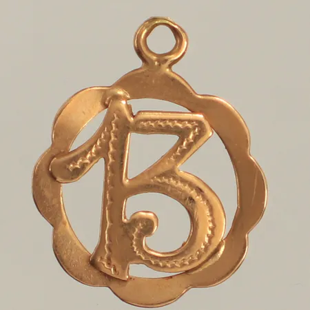 Hänge, Ø14x17mm, bucklig, 18K Vikt: 0,8 g