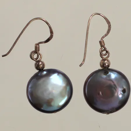 Ett par örhängen Ø ca 13mm, 925/1000 silver Vikt: 3,1 g