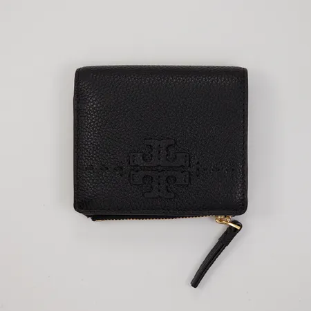 Plånbok Tory Burch,  McGraw mini wallet, ca 10x 10cm, svart med guldfärgad kedja, inga tillbehör