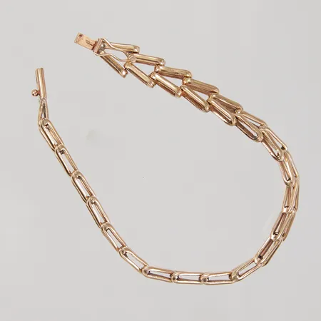 Armband, halvstelt, 20,5cm, bredd 9,5-10mm, ostämplad, 14K,  Vikt: 29,8 g