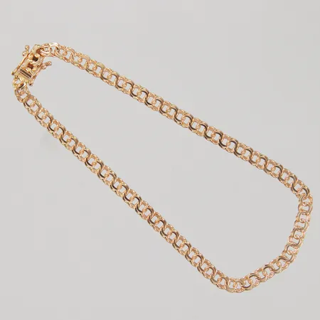 Armband, Bismarck, 18cm, bredd 3,3mm, kistlås, 18K Vikt: 4,4 g