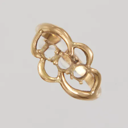 Ring, defekt, uppklippt, stenar saknas, ostämplad, 14K,  Vikt: 2,2 g