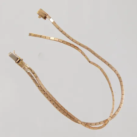 Armband, treradigt, defekt, av, 18K,  Vikt: 15,5 g