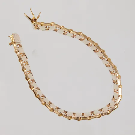 Armband, 19cm, bredd 23,3mm, 18K,  Vikt: 34,8 g