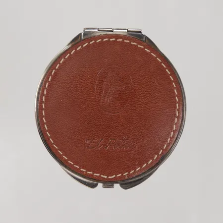 Fickspegel, Ø61,2mm, djup 8mm, El Potro, läderdetaljer, stål, Bruttovikt:56,8.