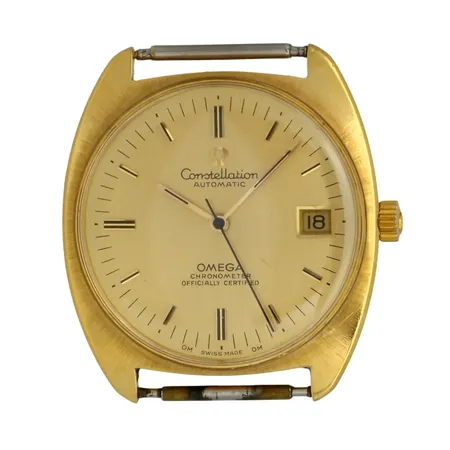 Herrur Omega Constellation, 18K guld, 34 x 39 mm, automatisk, kaliber 1001, kronometer, referensnummer 168.053,  mindre bruksmärken 