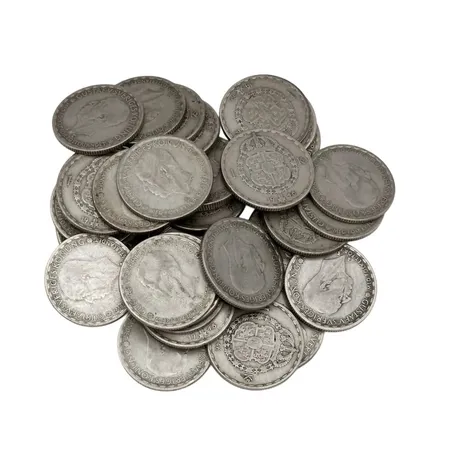 Svenska silvermynt, 1-kronor, 400/1000, finvikt cirka 97g
