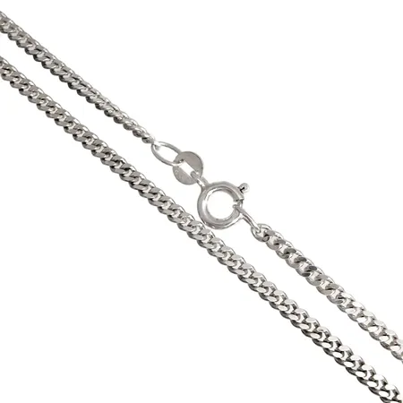 Halskedja Pansar, silver 835/1000, längd 45 cm, bredd 2,2 mm, fint skick Vikt: 5,3 g