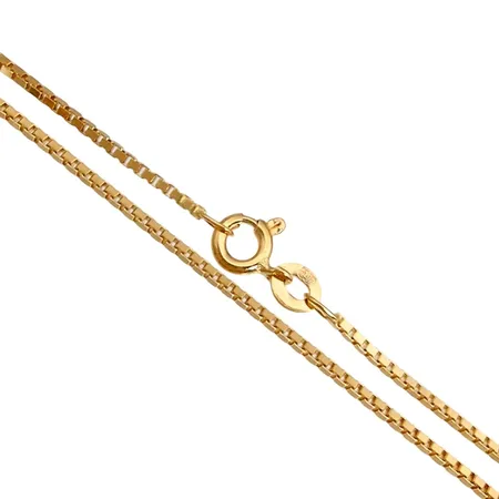 Halskedja Venezia, 18K guld, UnoAerre Italien, svensk kontrollstämpel, längd 60,5 cm, bredd 1,1 mm, fint skick Vikt: 6,7 g