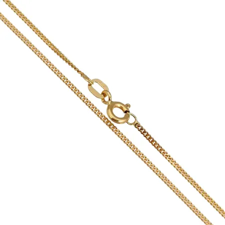 Halskedja Pansar, 9K guld, Guldfynd (GHA), längd 45,5 cm, bredd 1,2 mm, fint skick Vikt: 2 g
