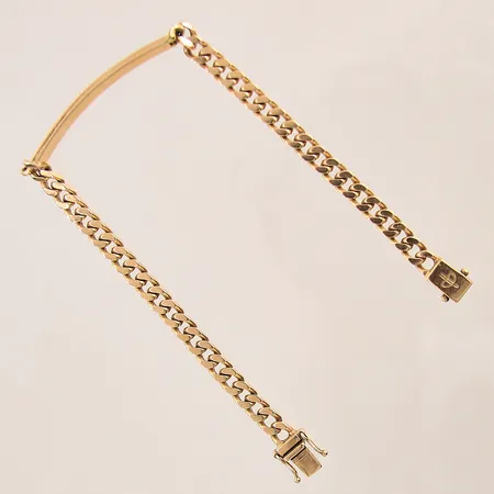 Armband Pansar med integrerad bricka, längd: 21,5cm, bredd: 4,9-4,7mm, gravyr, Balestra, 18K  Vikt: 23,7 g