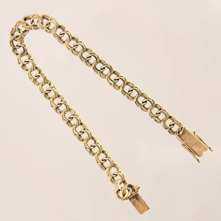Armband Bismarck, längd: 19cm, bredd: 6,5mm, 18K  Vikt: 14,1 g