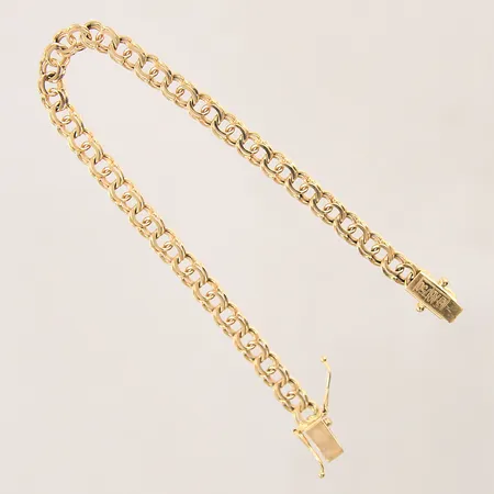Armband Bismarck, längd: 19cm, bredd: 5,4mm, GFAB, 18K  Vikt: 10,2 g