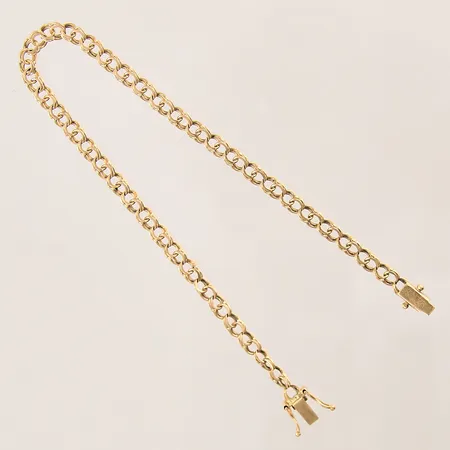 Armband Bismarck, längd: 20cm, bredd: 3,8mm, smärre ojämnheter, 18K  Vikt: 5 g