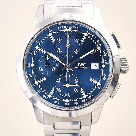 Herrur IWC Schaffhausen Ingenieur Chronograph, stål, automatisk, ref-nr: IW380802, serie-nr: 6098606, verk-nr: 4352046, kaliber: 69375, datum, safirglas, kronograf, Ø42mm, glasbaksida, 16 stycken monterade länkbitar, repig länk, boett med stötskador samt repor, box med slitage, certifikat från 2017, manualer