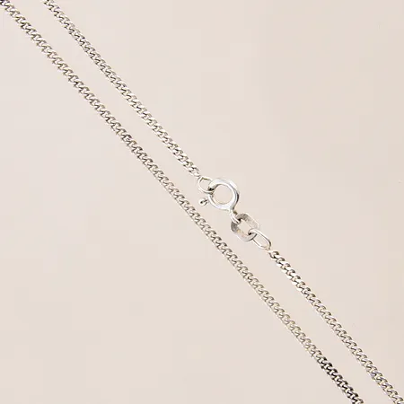 Kedja Pansar, längd 60cm, bredd 2mm, missfärgad, silver 835/1000 Vikt: 5,2 g