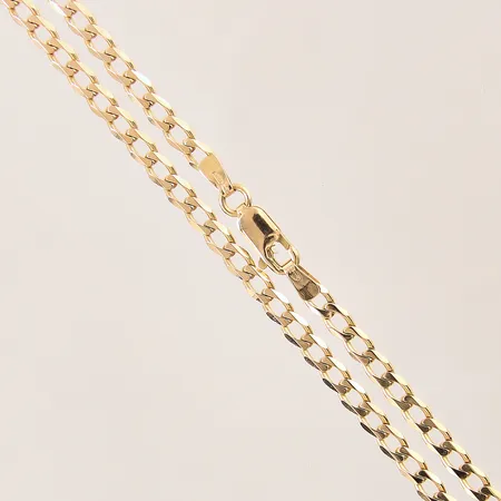 Kedja gles Pansar, längd 51cm, bredd 3,5mm, nyskick, 18K Vikt: 12,7 g