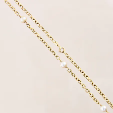 Collier Ankar med odlade sötvattenpärlor, Ø5,3-6,0mm, längd 42cm, bredd 3mm, 18K Vikt: 5,5 g