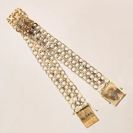 Armband X-länk, längd: 20cm, bredd: 12,4mm, 18K  Vikt: 26,3 g