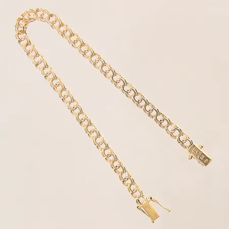 Armband Bismarck, längd: 18cm, bredd: 4,8mm, 18K  Vikt: 7,5 g