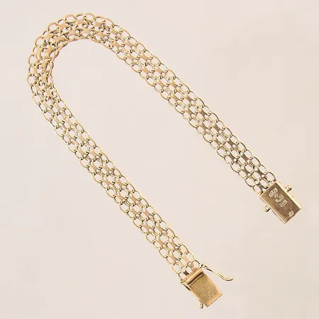 Armband X-länk, längd: 19,5cm, bredd: 8,1mm, 18K  Vikt: 10,5 g