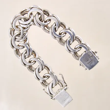 Armband Bismarck, längd 20,5cm, bredd 20mm, silver 830/1000 Vikt: 113,4 g