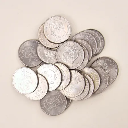 Mynt 26st, Gustaf VI Adolf Sveriges Konung, plikten framför allt, 2kr, 1968-1970, koppar-nickel