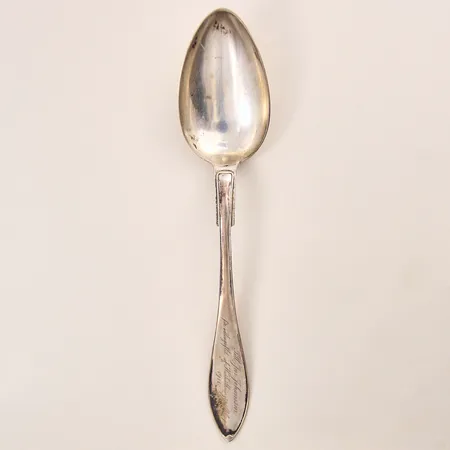 Matsked, längd: 22cm, gravyr, silver 830/1000 Vikt: 64,1 g