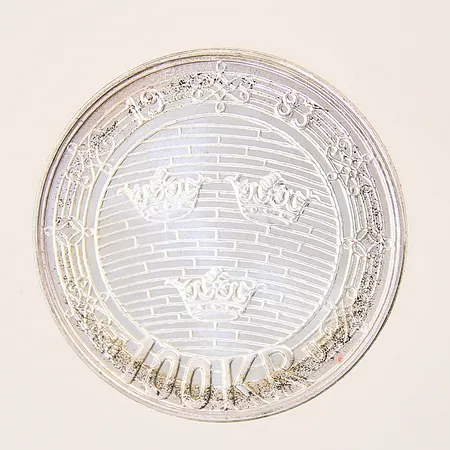 Mynt, Sveriges Riksdag, Helgelandsholmen, 1983, 100kr, Ø31,9mm, defekt etui,  Vikt: 16 g