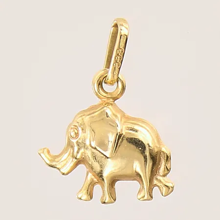 Hänge Elefant, 13x9,2mm, 18K  Vikt: 0,4 g