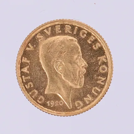 Mynt 5 Kronor, 1920, Ø16mm, 21,6K.  Vikt: 2,3 g