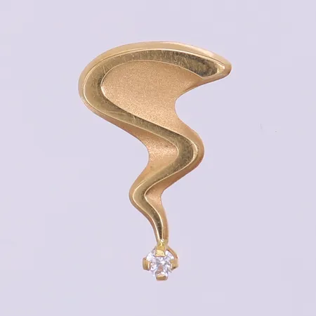 Hänge med vit sten, ca 18,5x12mm, Per Dåvik, Alton. 18K Vikt: 0,7 g