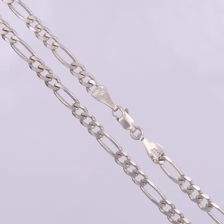 Kedja Figaro, längd 50cm, bredd 4,5mm, silver 925/1000.  Vikt: 15,6 g