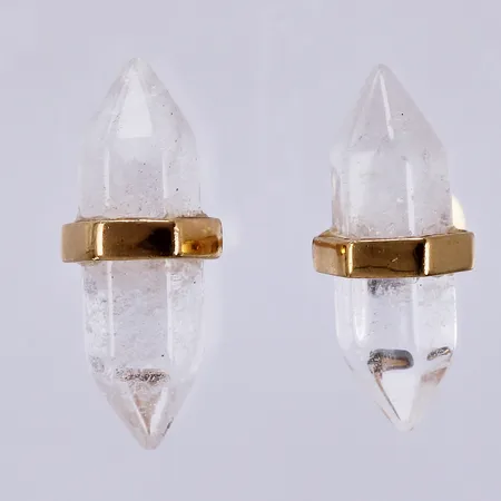 Ett par örhängen med stenar, längd ca 1,6mm, bredd ca 7mm, förgyllt silver 925/1000  Vikt: 2,5 g
