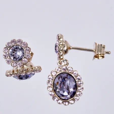 Örhängen Caroline Svedbom, 20mm, förgylld metall, stenar