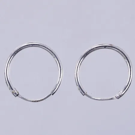 Ett par örringar Ø13mm, bredd ca 1mm, 925/1000 Vikt: 0,4 g