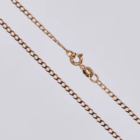 Kedja längd ca 37,5cm, bredd ca 2mm, 18K Vikt: 3,1 g