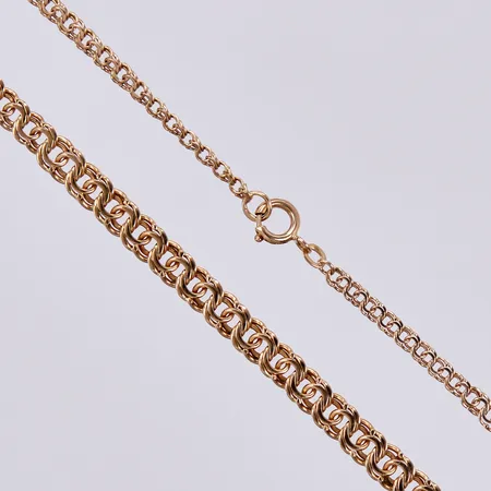 Collier bismarck, doserad, längd: ca 43cm, bredd: ca 2-4mm, 18K Vikt: 8,9 g