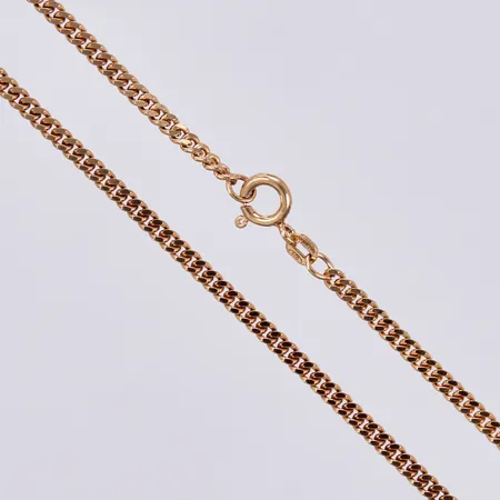Kedja pansar, längd: ca 50cm, bredd: ca 3mm, Balestra, 925/1000, förgyllt silver Vikt: 10,1 g