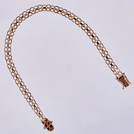 Armband x-länk, längd: ca 18,5cm, bredd: ca 5mm, 18K Vikt: 4,8 g